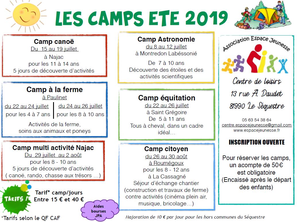 camp été 2019