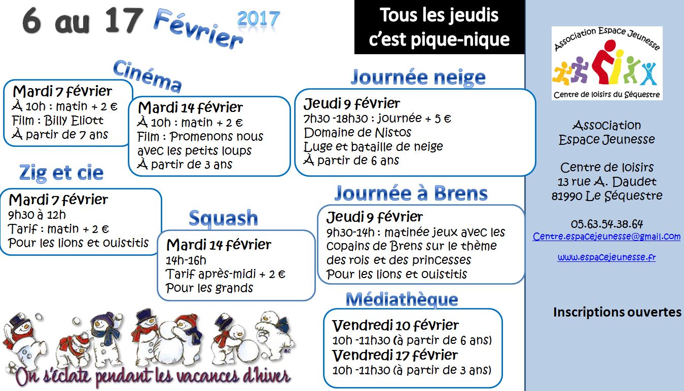 planning fevrier