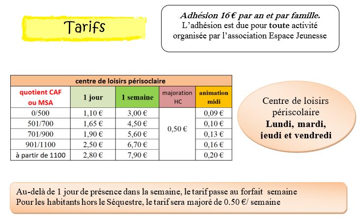 tarif CLAE
