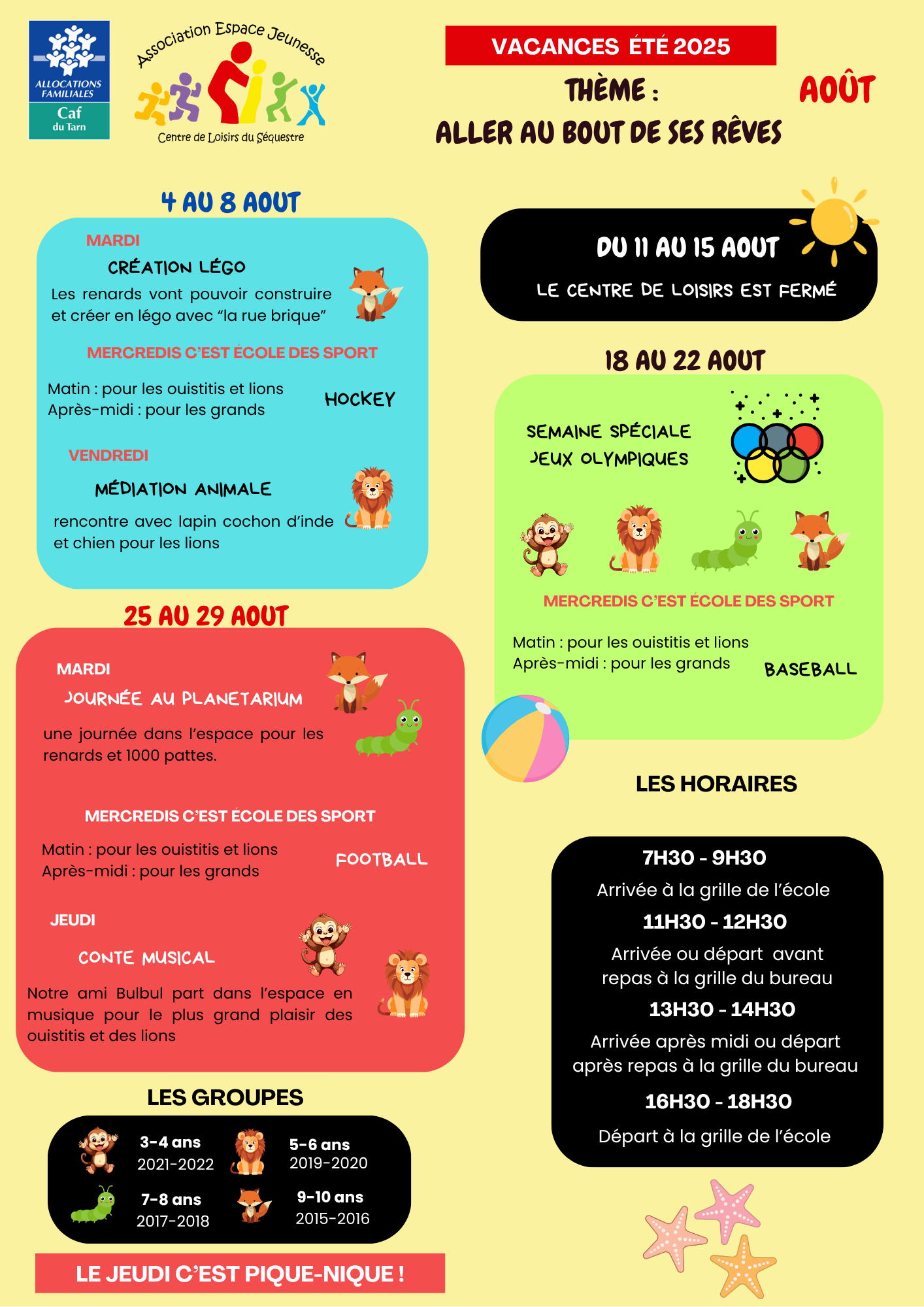 vacances été aout
