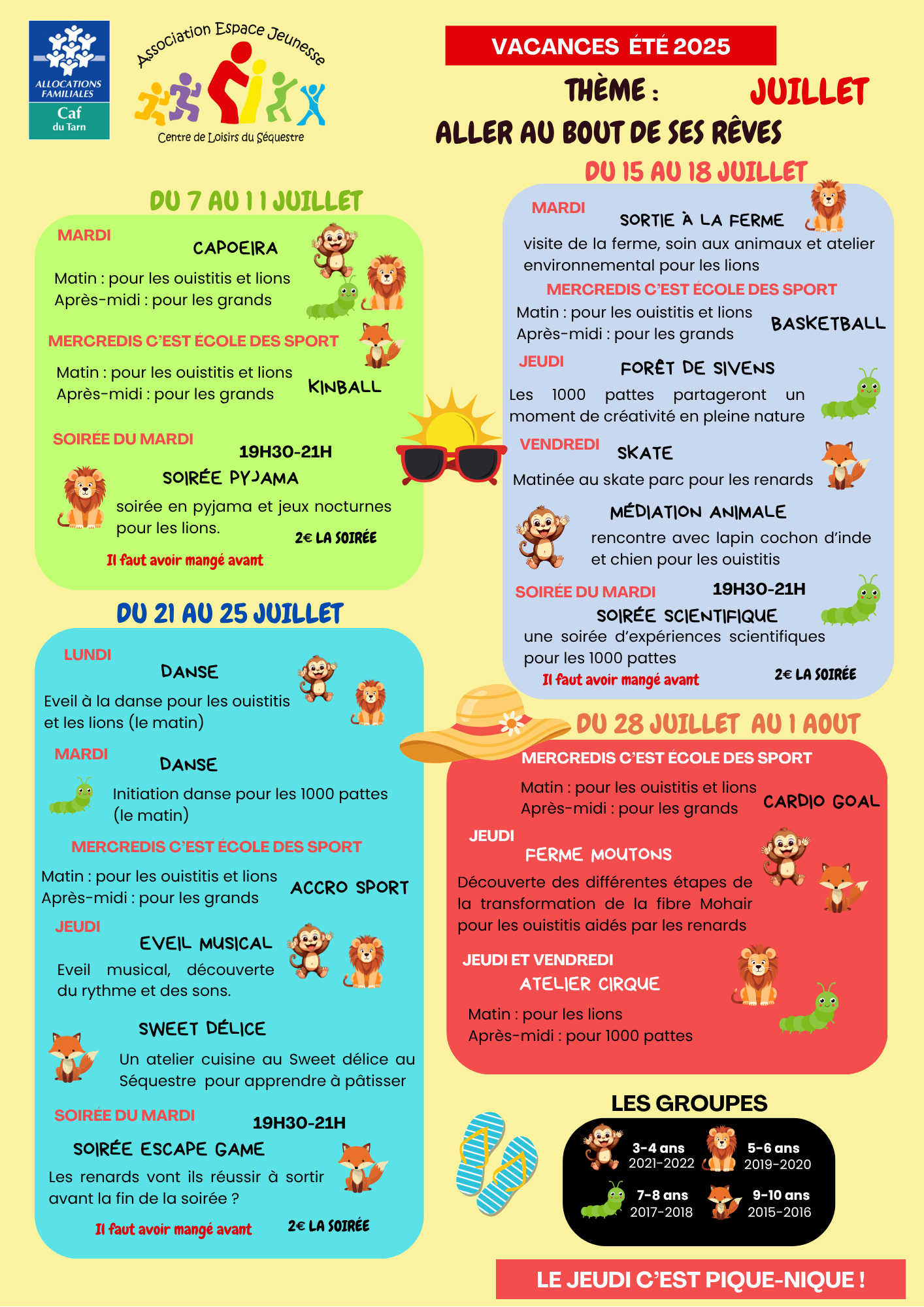 vacances été juillet